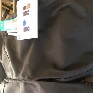 Olive/ grey pull-on crop/ ankle pant